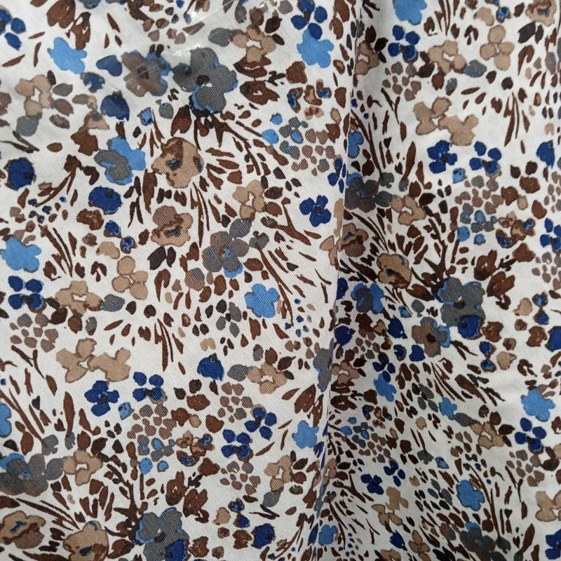  Loneta Florecilla Azul.