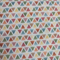 Algodón Triangulos Colores 1