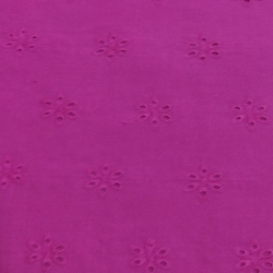Batista Bordada Flor Fucsia 1