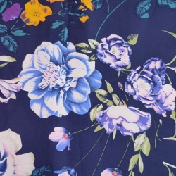 Gabardina Marino Floral 0