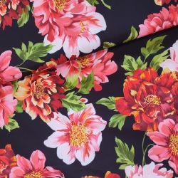 Gabardina Negro Floral 0