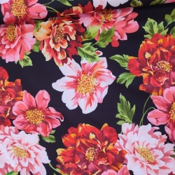Gabardina Negro Floral 1