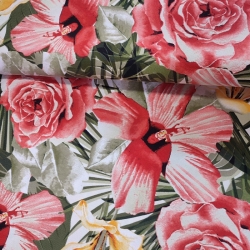 Poliéster Verde Floral 0
