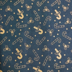 Navidad Bastones Dorados 4