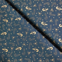 Navidad Bastones Dorados 6