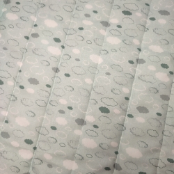 Tela Acolchada Globos y Nubes Reversible 1