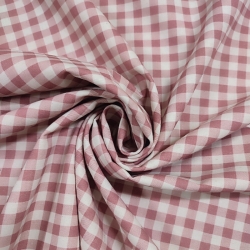 Algodón Cuadros Rosa Antiguo 1