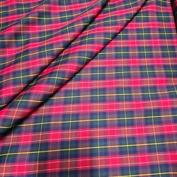 Tela Cuadro Escocés Rojo y Verde 1