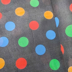 Tela Disfraz Lunares Negro Colores 3,5 cm 1