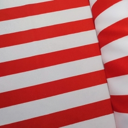 Strech Rayas Ancha Blanca-Roja 0
