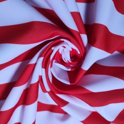 Strech Rayas Ancha Blanca-Roja 1