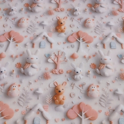 Algodón Conejitos 3D 1