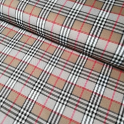 Tela Cuadro Escocés Camel 1