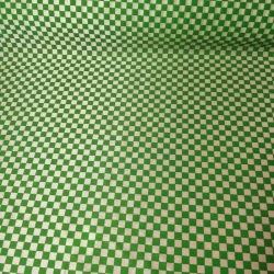 Tela Disfraz Cuadros Verde/Blanco 1
