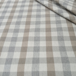 Loneta Vichy Cuadro Gris/Beige 1