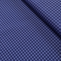 Tela Algodón Fil Cuadrado Azul 0