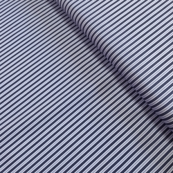 Tela Algodón Fil Rayada Azul 1