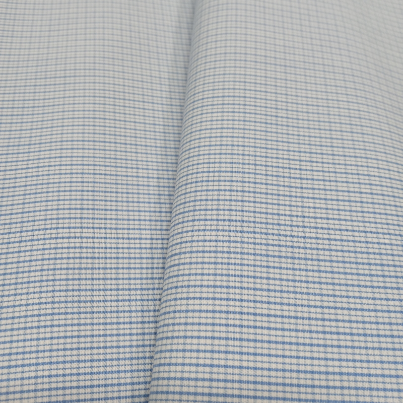 Algodon Cuadro Celeste