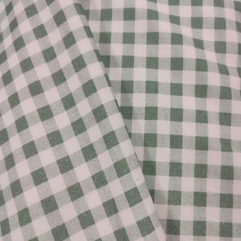 Algodón Cuadros Verde Antiguo Algodón Cuadros Verde Antiguo