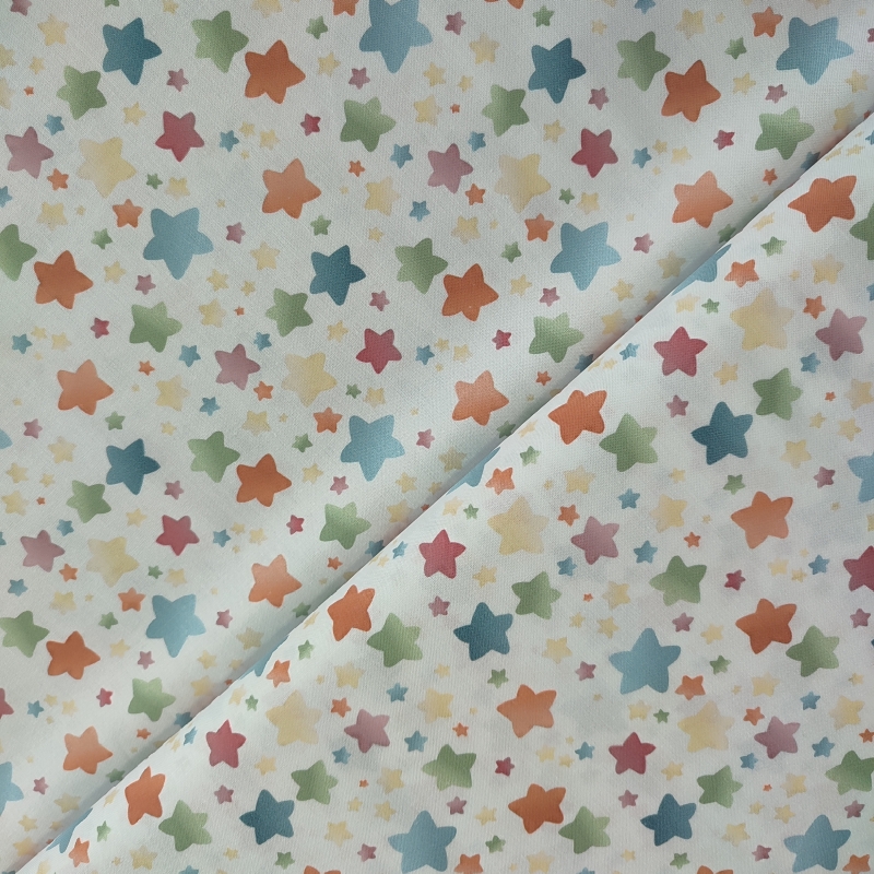 Algodón Estrellas Colores