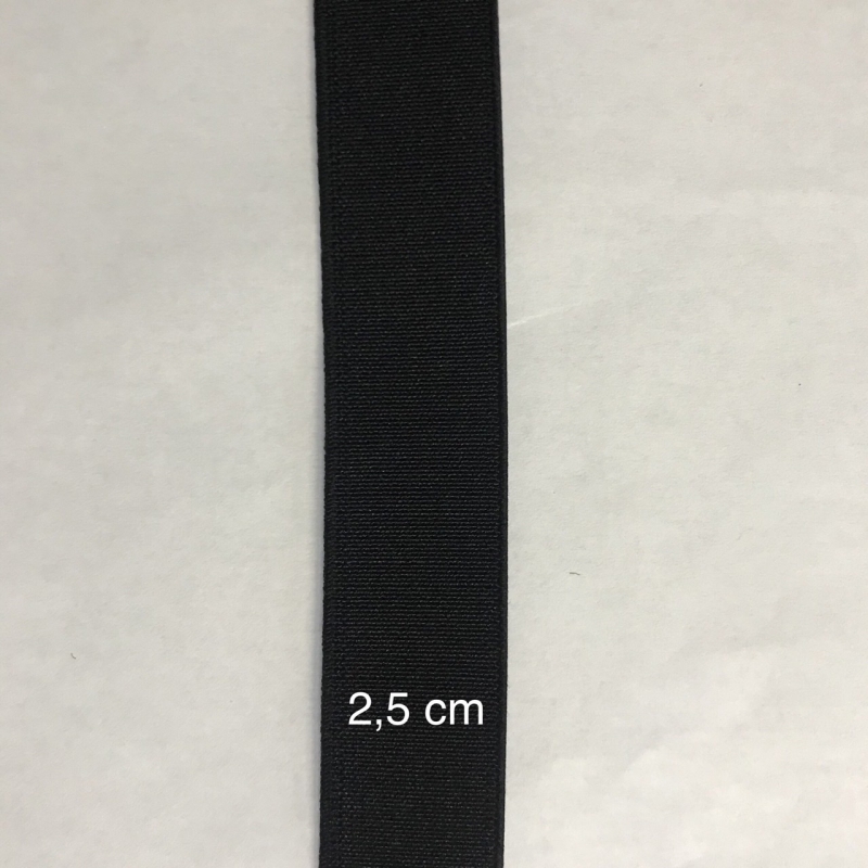 Goma Elastica dura 25mm negra