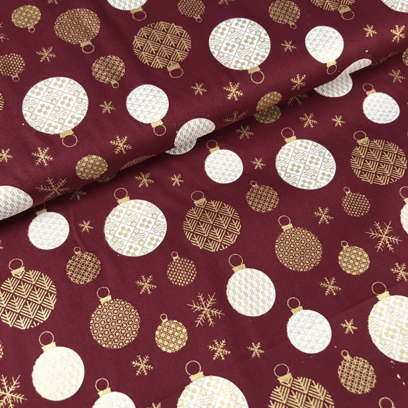 Navidad Bolas Doradas Algodón