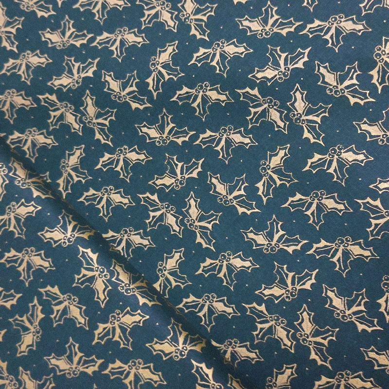 Navidad Muérdago Dorado Algodón Navidad Muérdago Dorado Algodón