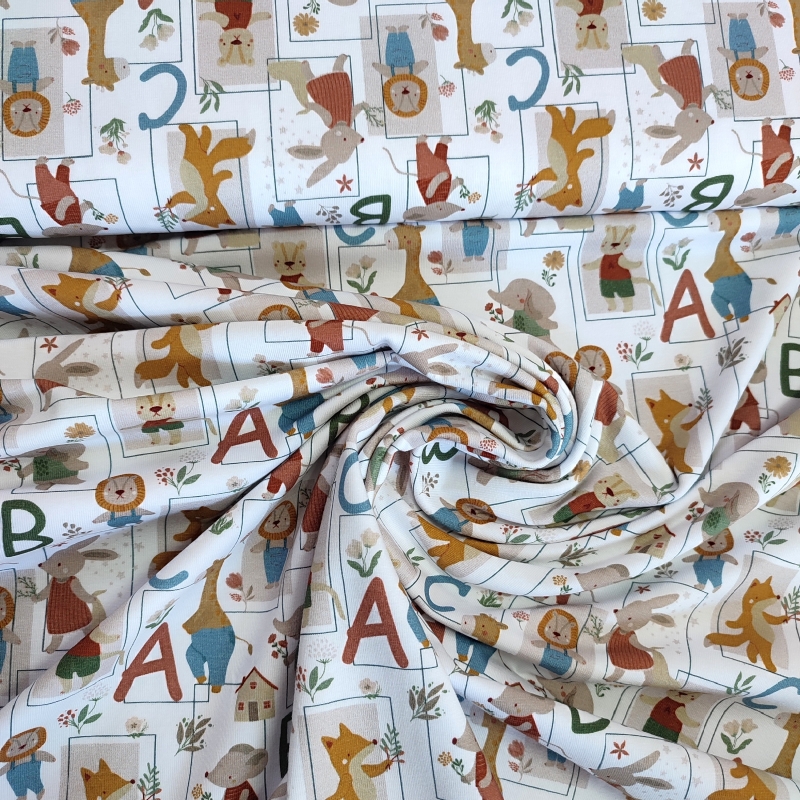 Punto Camiseta Algodón Abecedario