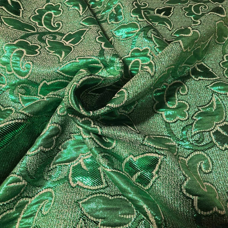 Tejido Fantasía Verde Flores Disfraz