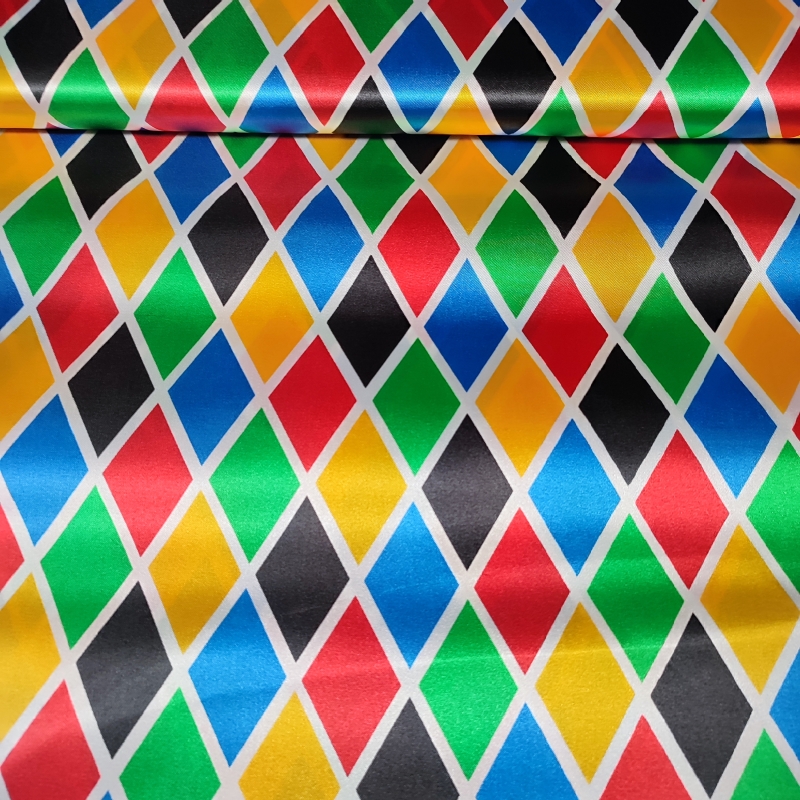 Tela Disfraz Arlequín Colores